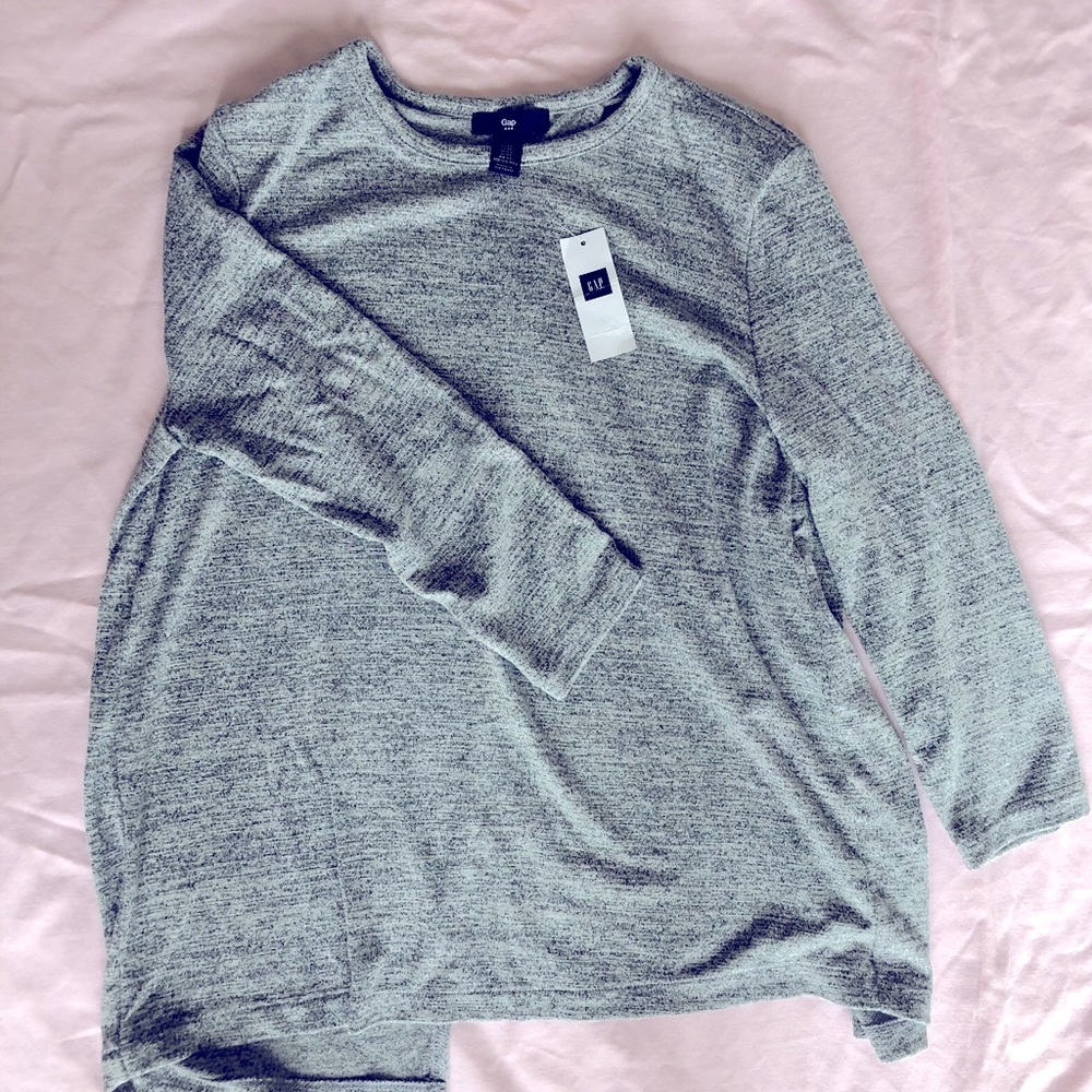 Open back gray top